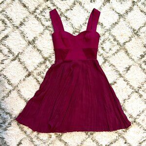 bebe - Empire Waist Dress - Magenta - S